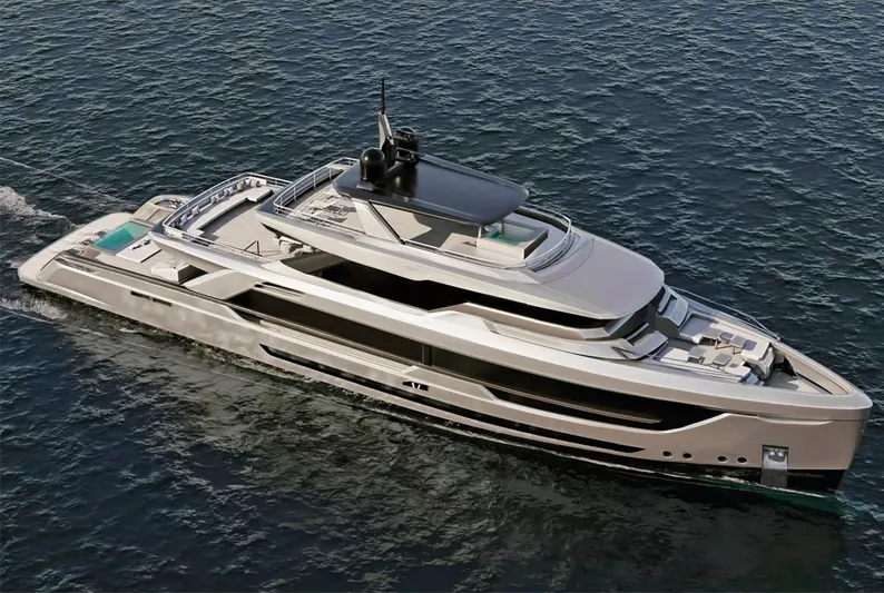 Ducale 140 Yacht Photos Pics Luxurious Ocean King DUCALE 140 yacht cruising on open water, 2028 model.