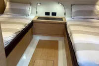 Interior cabin of 2020 Pardo Yachts 43 with twin beds and modern design.