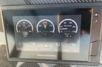Volvo Penta display on 2020 Pardo Yachts 43, showing engine and fuel metrics.