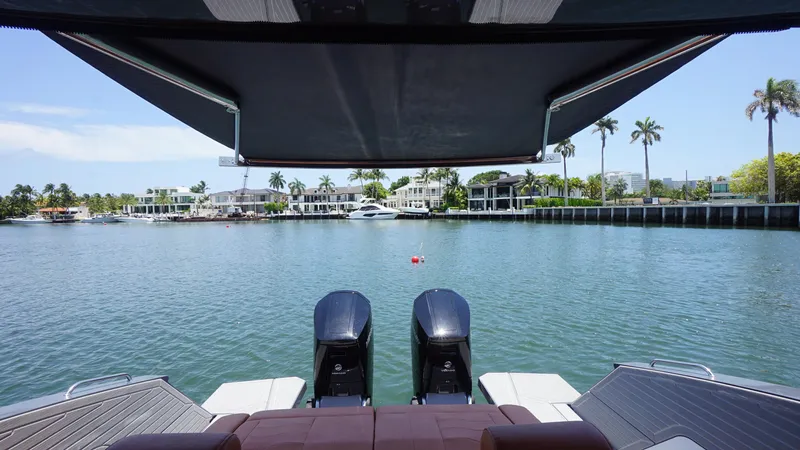 Lazy Blum Yacht Photos Pics Aft Lounge Sunshade