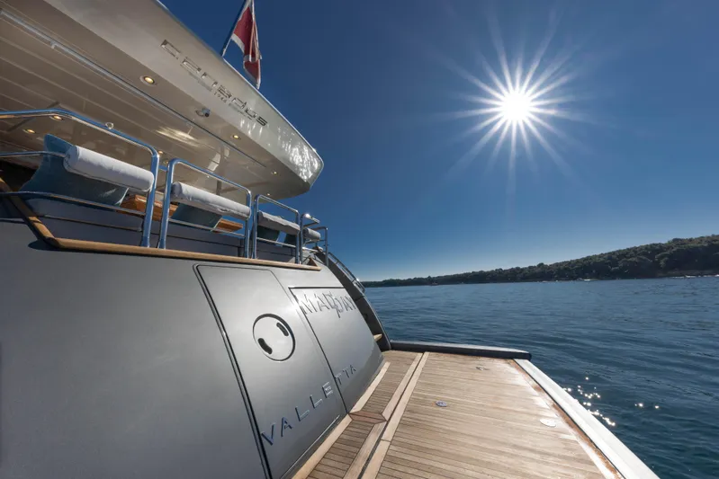 Mad Day Yacht Photos Pics Luxury Canados 888 Evolution yacht on water, sunny day, 2018 model.