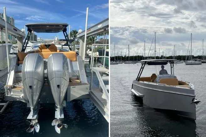 Iguana Sport Exclusive Yacht Photos Pics 2025 Iguana Yacht Sport Exclusive, dual engines, docked and cruising in marina.