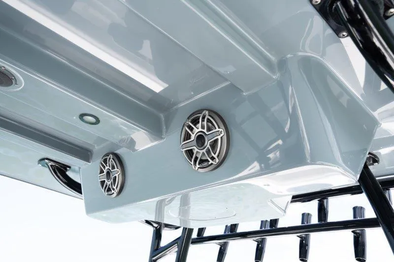  Yacht Photos Pics 2025 Invincible 46 Catamaran with sleek design and integrated speakers.