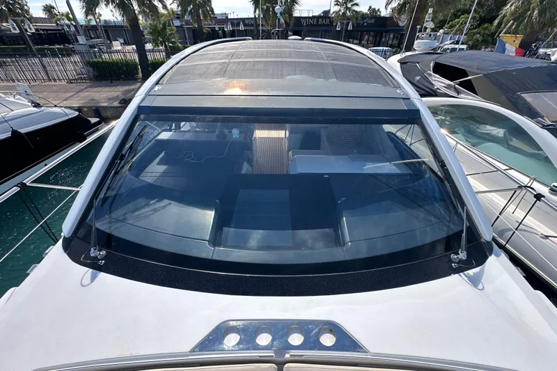  Yacht Photos Pics 2020 Fairline Targa 45 Open yacht with sleek design, docked at marina.