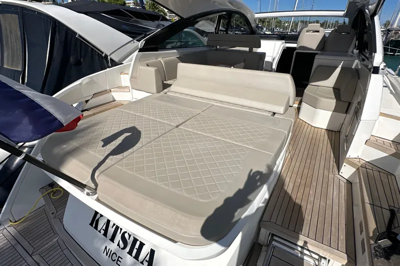  Yacht Photos Pics 2020 Fairline Targa 45 Open yacht with spacious deck and seating area.