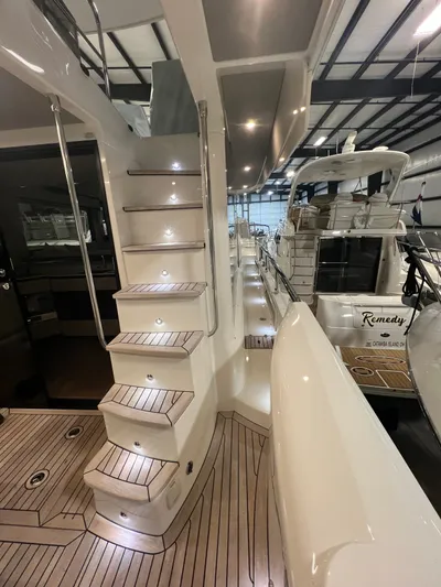 Gratitude Yacht Photos Pics Stairs to Flybridge