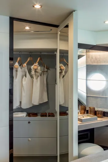 Gratitude Yacht Photos Pics Master cabin closet