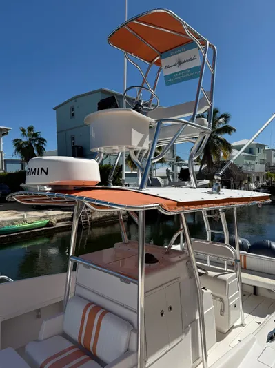  Yacht Photos Pics Intrepid 356 boat from 2000 with elevated helm station.