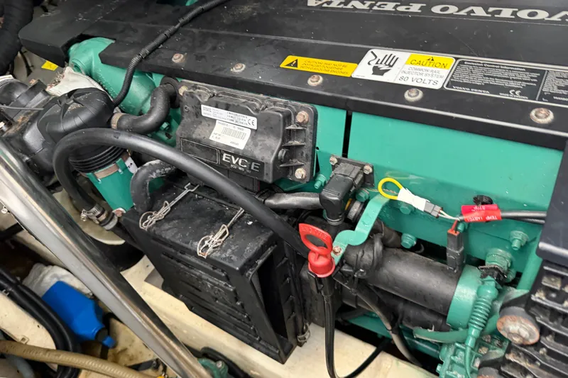  Yacht Photos Pics Engine compartment of a 2016 Cranchi Eco Trawler 53 Long Distance boat.