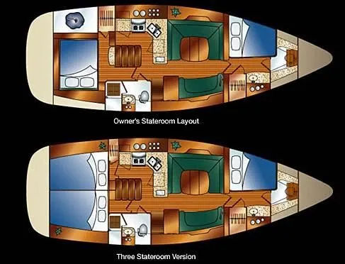 Sail A Vie Yacht Photos Pics Owners layout-large stern cabin