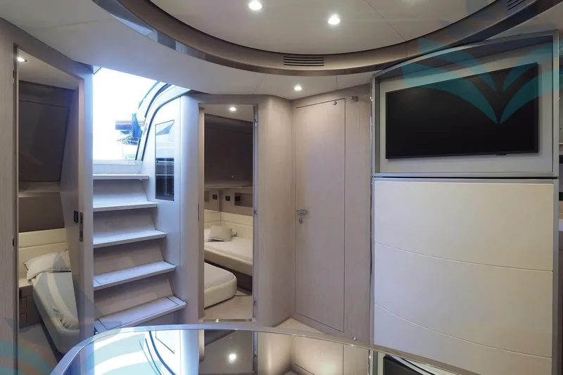  Yacht Photos Pics Luxurious interior of 2016 Riva 52 Rivale yacht with modern design and amenities.