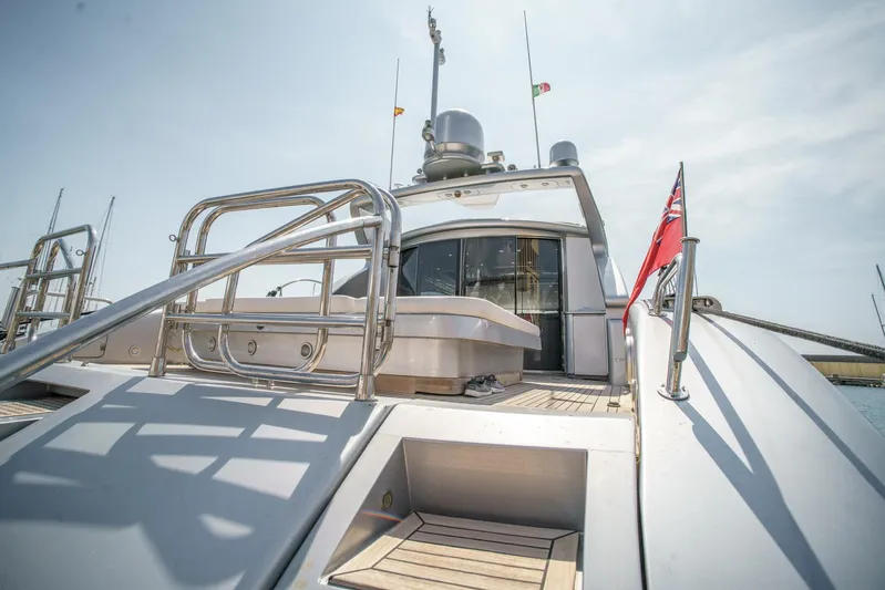 Ganache Yacht Photos Pics Luxury Leopard 24 yacht deck, 2005 model, featuring sleek design and modern amenities.