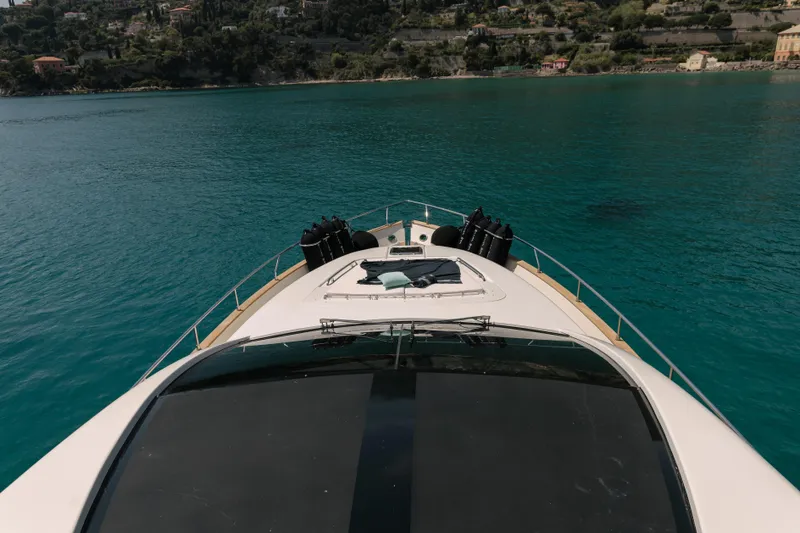 Milky Way Yacht Photos Pics Riva Venere 75 yacht cruising on clear blue waters, 2007 model.