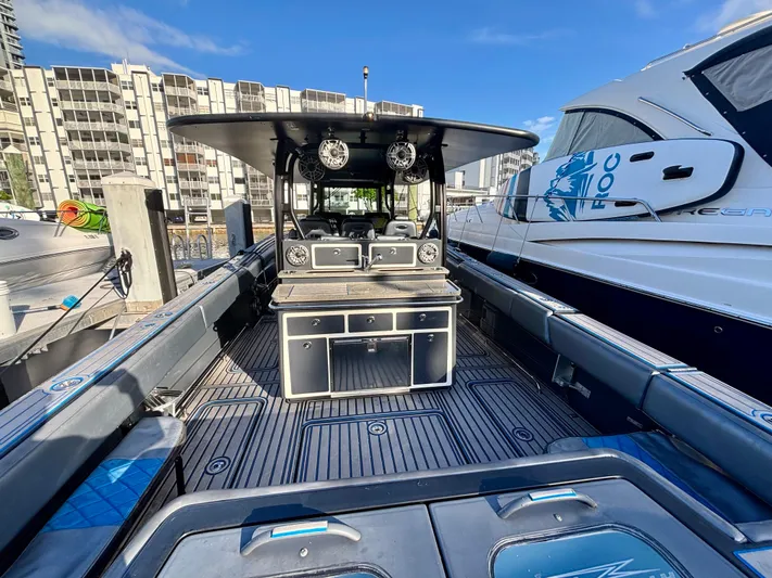  Yacht Photos Pics 2016 Hydra-Sports 4200 Siesta boat docked, featuring spacious deck and modern amenities.