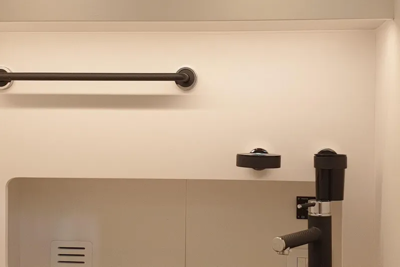  Yacht Photos Pics Interior detail of 2023 Canados Gladiator 493 yacht, featuring modern fixtures and sleek design.