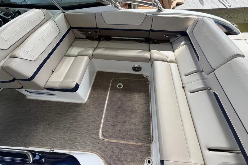  Yacht Photos Pics 2017 Formula 350 Crossover Bowrider interior with spacious seating and elegant design.
