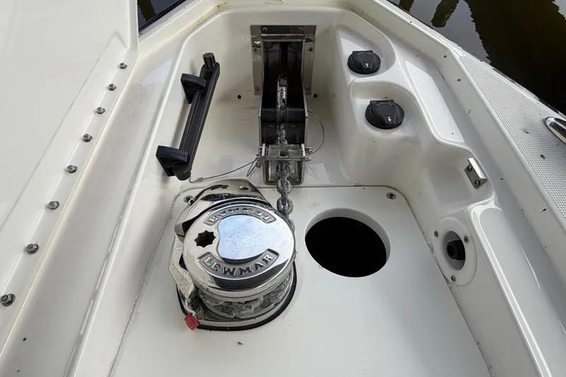  Yacht Photos Pics 2017 Formula 350 Crossover Bowrider anchor system with Lewmar windlass.