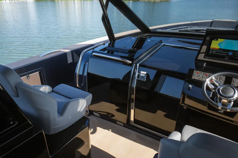  Yacht Photos Pics Luxurious helm of 2025 Pardo Yachts 50, featuring sleek design and advanced navigation technology.