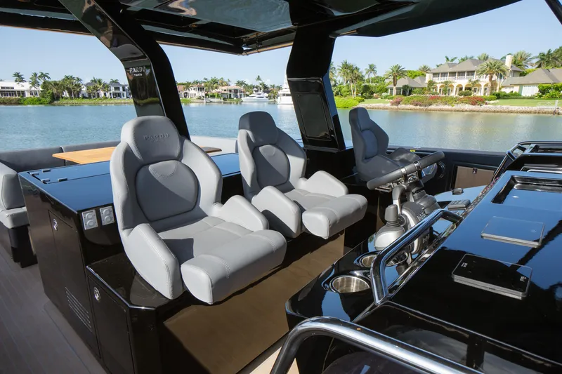  Yacht Photos Pics Luxurious 2025 Pardo Yachts 50 interior with sleek design and comfortable seating.