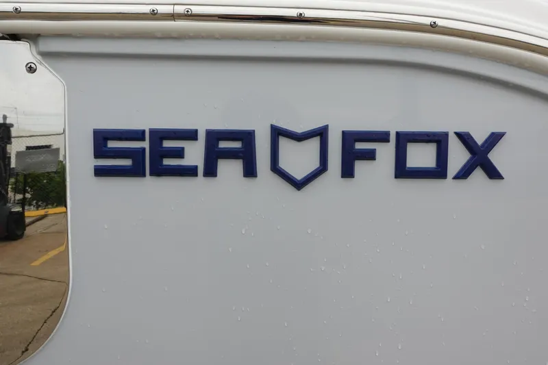  Yacht Photos Pics Sea Fox 268 Commander 2025 logo on boat exterior.