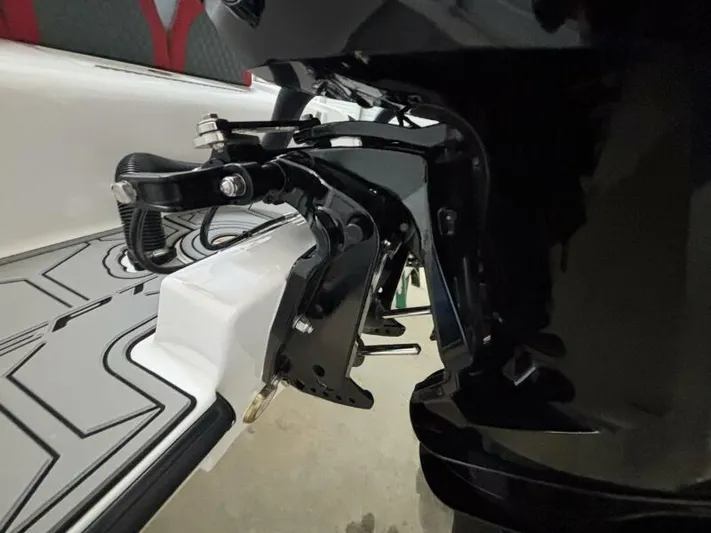  Yacht Photos Pics 2025 Concept 27' Open Deck boat engine mount detail, showcasing sleek design and modern engineering.