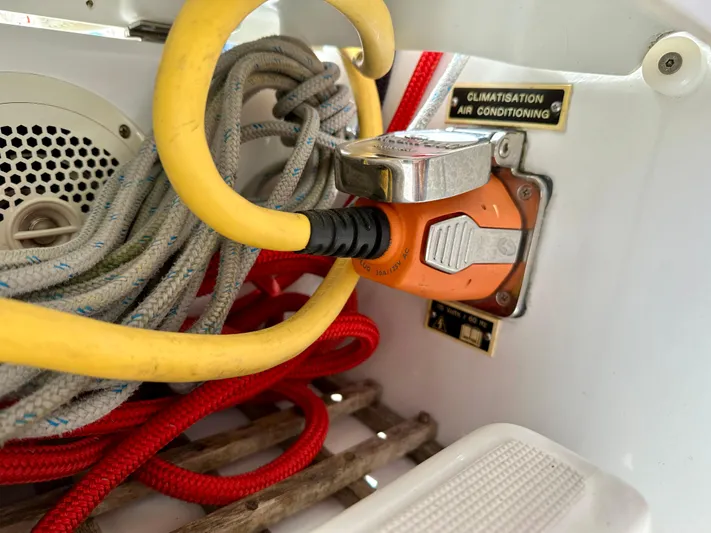 Celtic Rose Yacht Photos Pics Air conditioning power connection on 2018 Jeanneau Sun Odyssey 419 yacht.