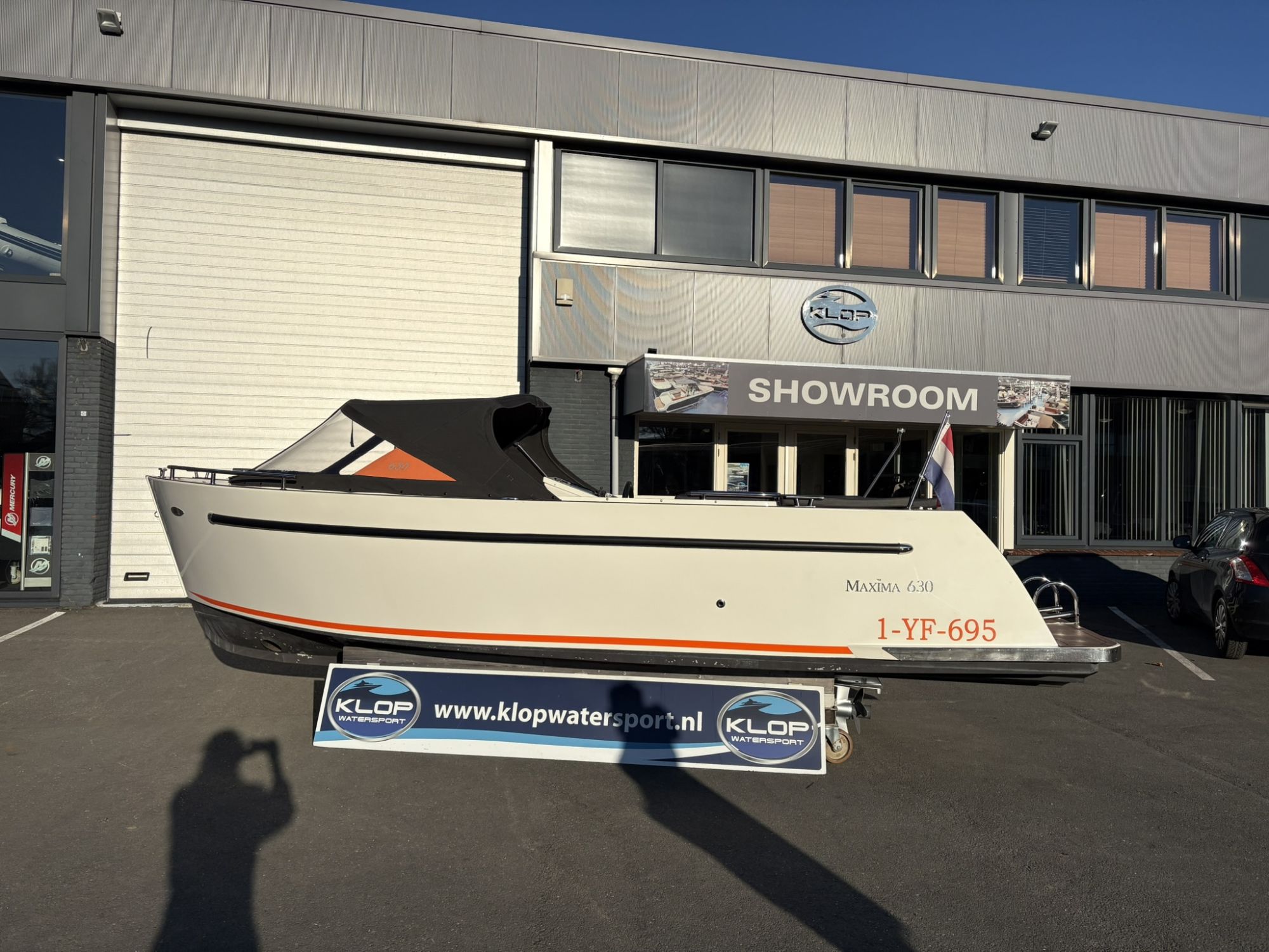 2021 Maxima 630 in het wit met Honda 40 pk