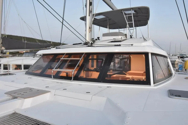 Stefany Yacht Photos Pics 2019 Nautitech 46 Fly catamaran with sleek design and spacious deck.