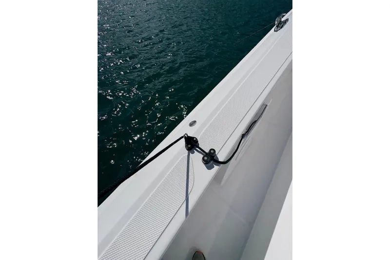 Hammercat 35hh Yacht Photos Pics Hammer Yachts 35HH 2026 model, deck view with ocean background.