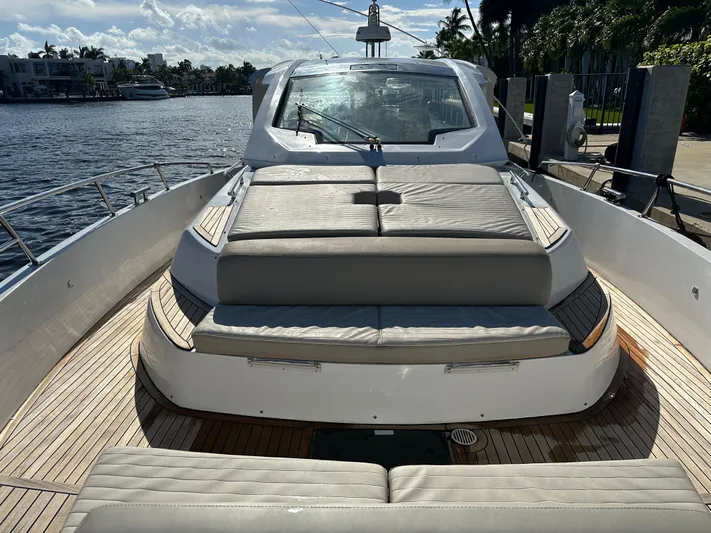  Yacht Photos Pics 2018 Azimut Verve 40 yacht with spacious deck and luxurious seating by the water.