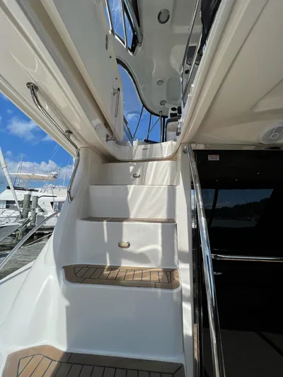  Yacht Photos Pics Staircase on 2005 Sea Ray 500 Sedan Bridge yacht, leading to upper deck.