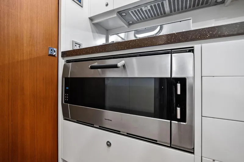 Diamond Yacht Photos Pics Modern kitchen appliance in 2013 AB 116 Motoryacht galley.