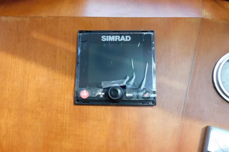 Popeye Yacht Photos Pics Simrad navigation system on 1988 Hans Christian 45 Independence Trawler.