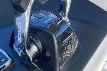 Maripal Yacht Photos Pics Close-up of Yamaha throttle controls on a 2008 Contender 38 Express boat.