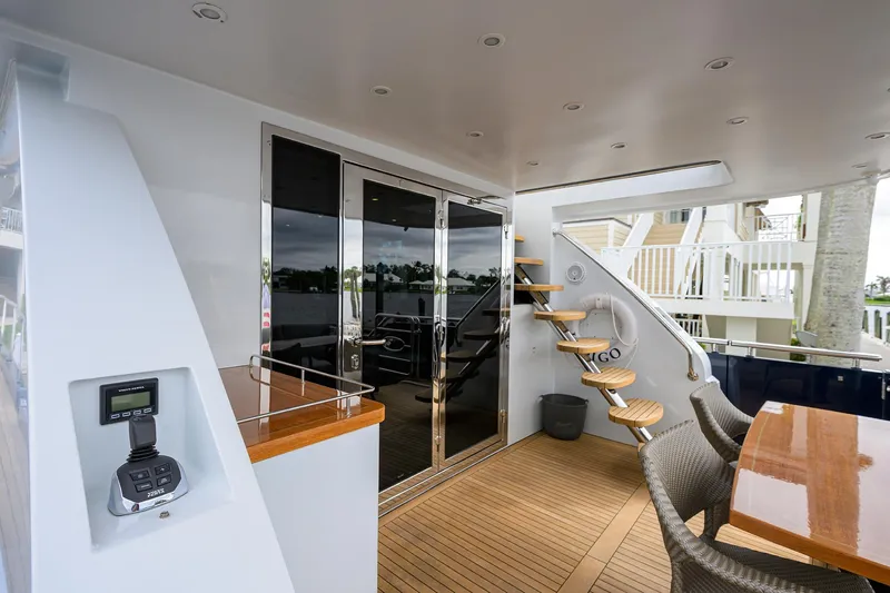 Indigo Yacht Photos Pics Luxurious 2018 Coastal Craft Concord 65 yacht deck with elegant seating and modern design.