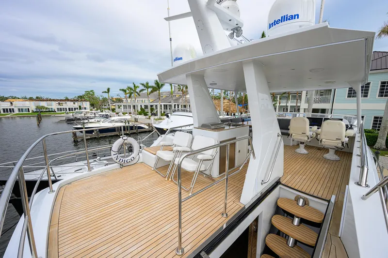 Indigo Yacht Photos Pics Luxurious 2018 Coastal Craft Concord 65 yacht with spacious deck and modern amenities.