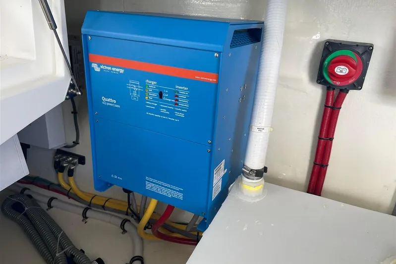 O-m-g Yacht Photos Pics Electrical system in 2023 MJM 3 boat featuring Victron Energy Quattro inverter.
