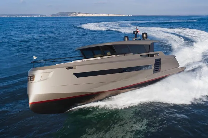  Yacht Photos Pics Modern Glacier 68 yacht cruising on open sea, 2026 model.