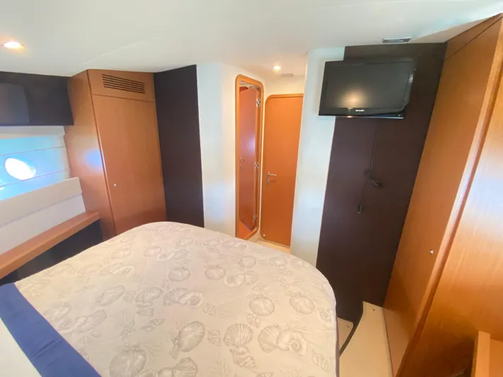  Yacht Photos Pics Luxurious cabin interior of 2012 Ferretti Yachts 500 with modern amenities.