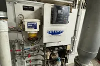 Engine room with Reverso fuel polishing system, Custom model 22, 1958.