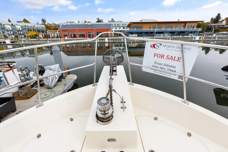 Tumbleweed Yacht Photos Pics 2016 North Pacific 49 Pilothouse yacht for sale at marina, featuring waterfront view.