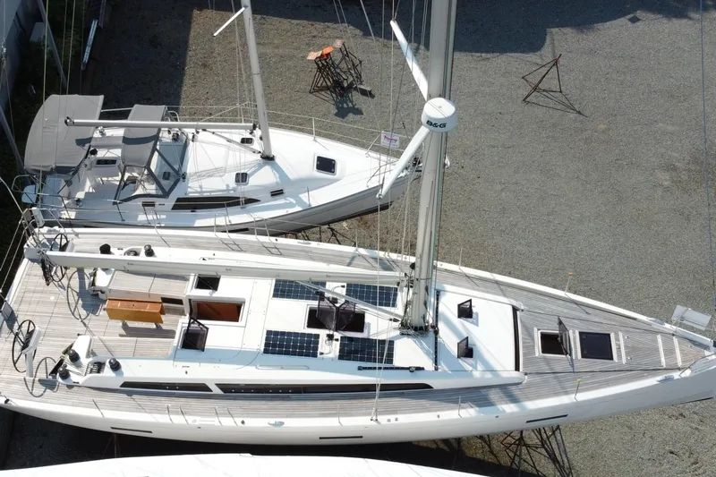 Abide Yacht Photos Pics 2018 X-Yachts X4.9 sailboats on display, showcasing sleek design and modern features.