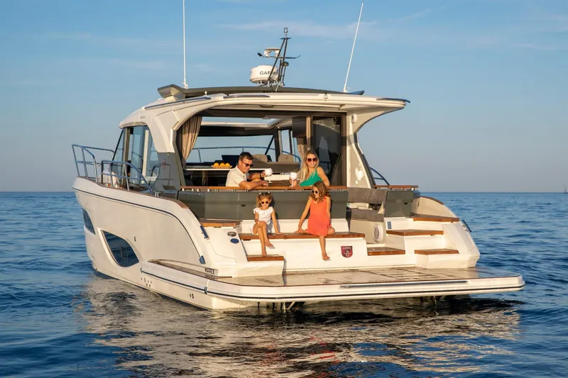 Yacht Photos Pics Family enjoying a day on the 2026 Marex 440 Gourmet Cruiser yacht.