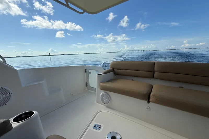  Yacht Photos Pics 2014 Tiara Yachts 4500 Sovran interior with ocean view and blue sky.