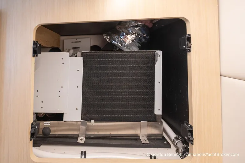 Qss Century Yacht Photos Pics 2024 Regal 36 XO yacht interior compartment with Dometic equipment.