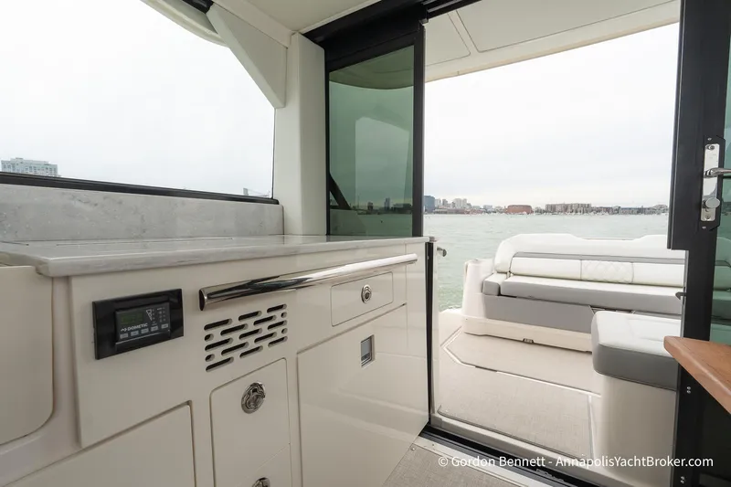 Qss Century Yacht Photos Pics 2024 Regal 36 XO yacht interior with sleek design and waterfront view.