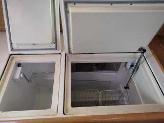 Miss Elli Yacht Photos Pics Open storage compartments on a 2009 Jeanneau Sun Odyssey 44i yacht.