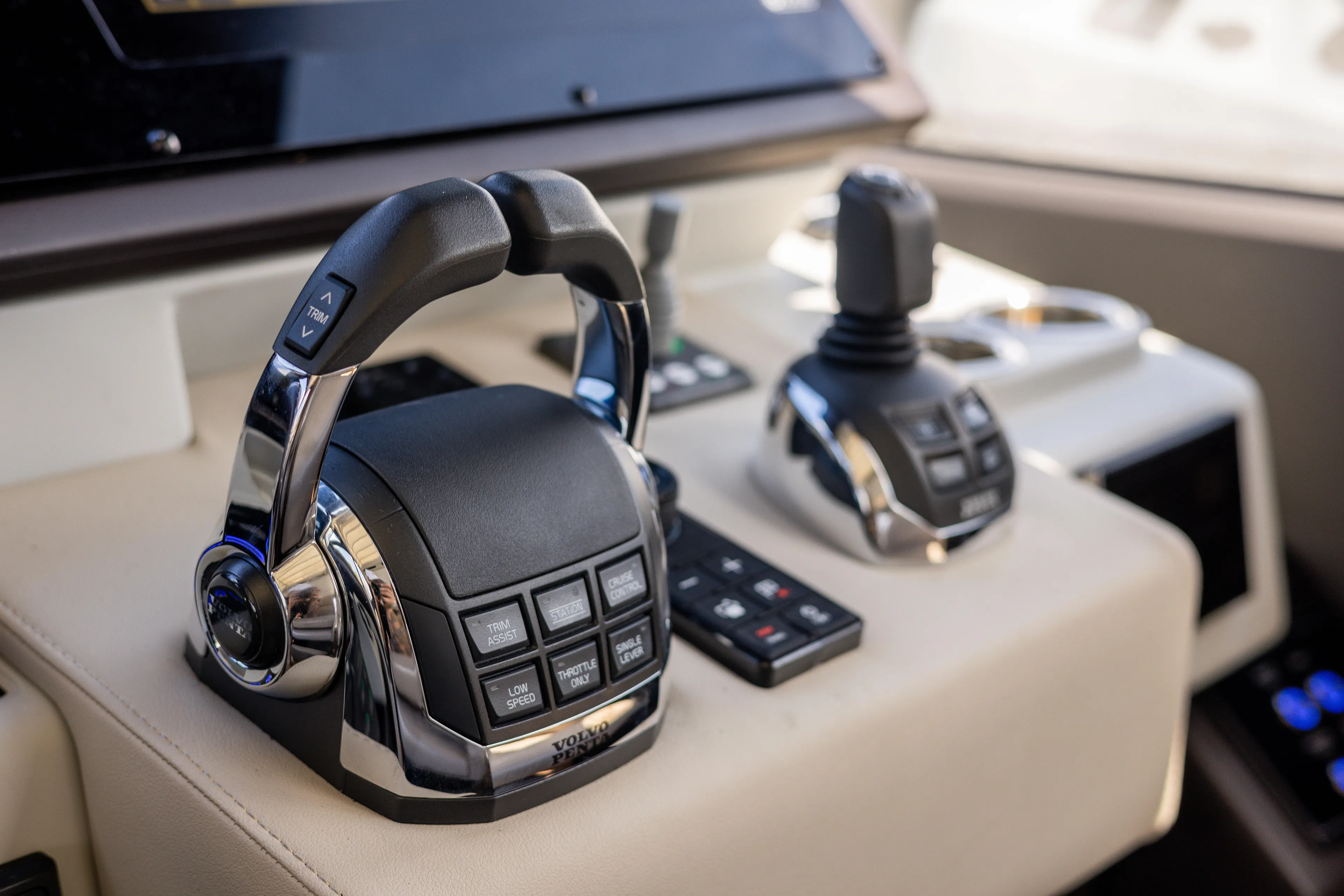  Yacht Photos Pics Control panel of 2021 Azimut S6 Sportfly yacht with advanced navigation features.