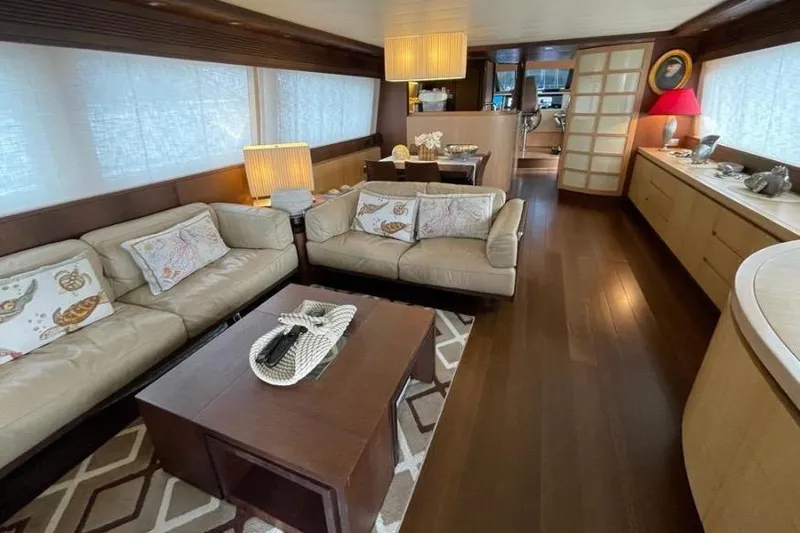  Yacht Photos Pics Luxurious interior of 2010 Maiora MAIORA 27 yacht with elegant furnishings and decor.