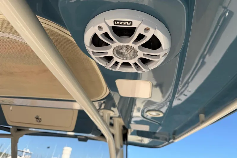  Yacht Photos Pics 2021 Grady-White Canyon 326 boat with Fusion marine speaker on the ceiling.